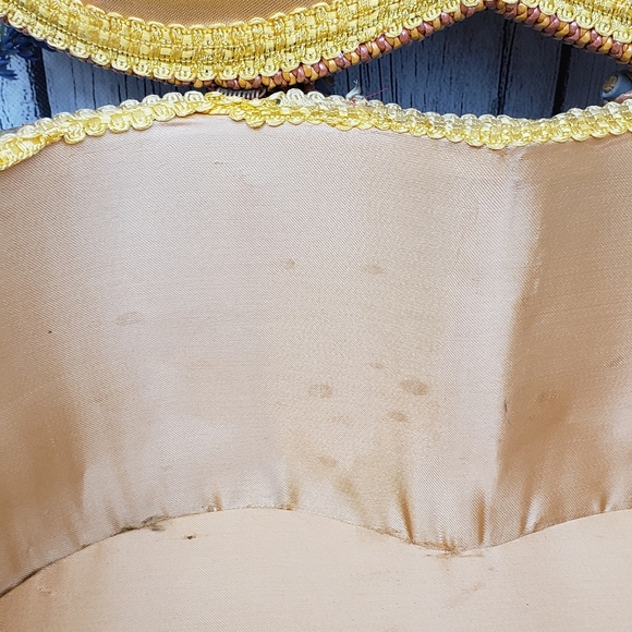 Vintage Exclusively For Singer MidCentury Wicker Sewing Basket Patchwork Design - Picture 10 of 14